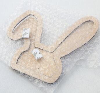 Nordic Style Moon Rabbit Bunny Wooden Wall Sticker Decor DIY Wood Craft Decoration For Children Baby Bed Room Nursery Design